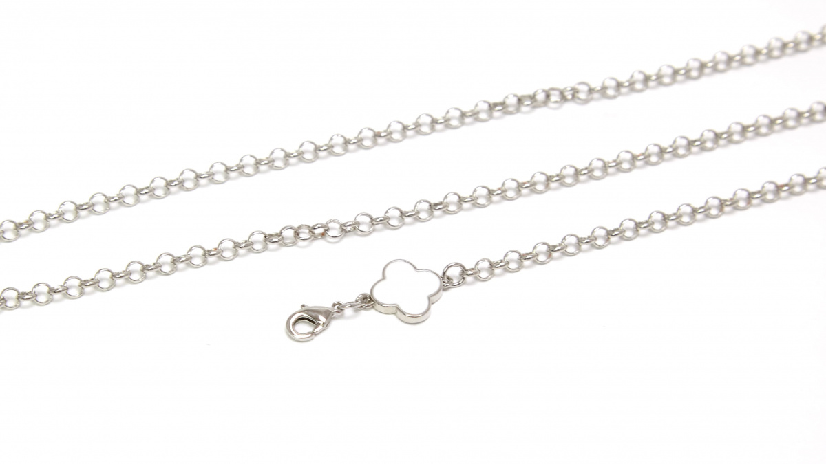 Цепочка Ronda 97сб, юв.спл, белый, серебряный, р 65 - Вид 3